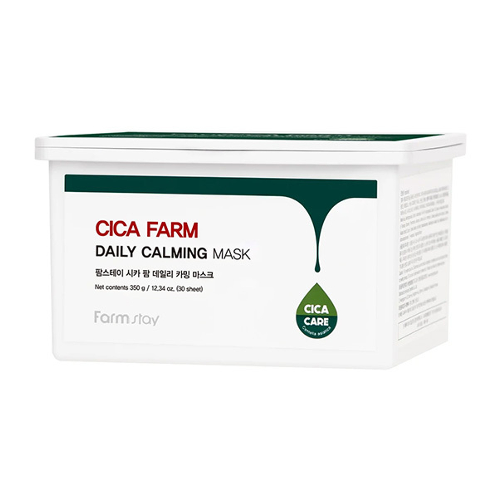 Успокаивающая тканевая маска с Центеллой азиатской FarmStay Cica Farm Daily Calming Mask 30шт