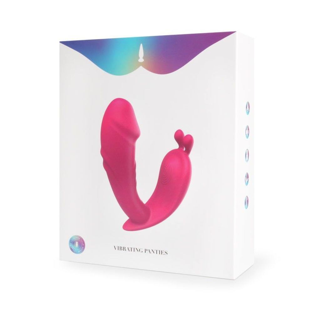 Розовый вибромассажёр с пультом дистанционного управления (Цвет: розовый)