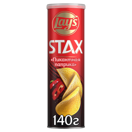 Чипсы картофельные LAY'S Stax Пикантная паприка 140гр