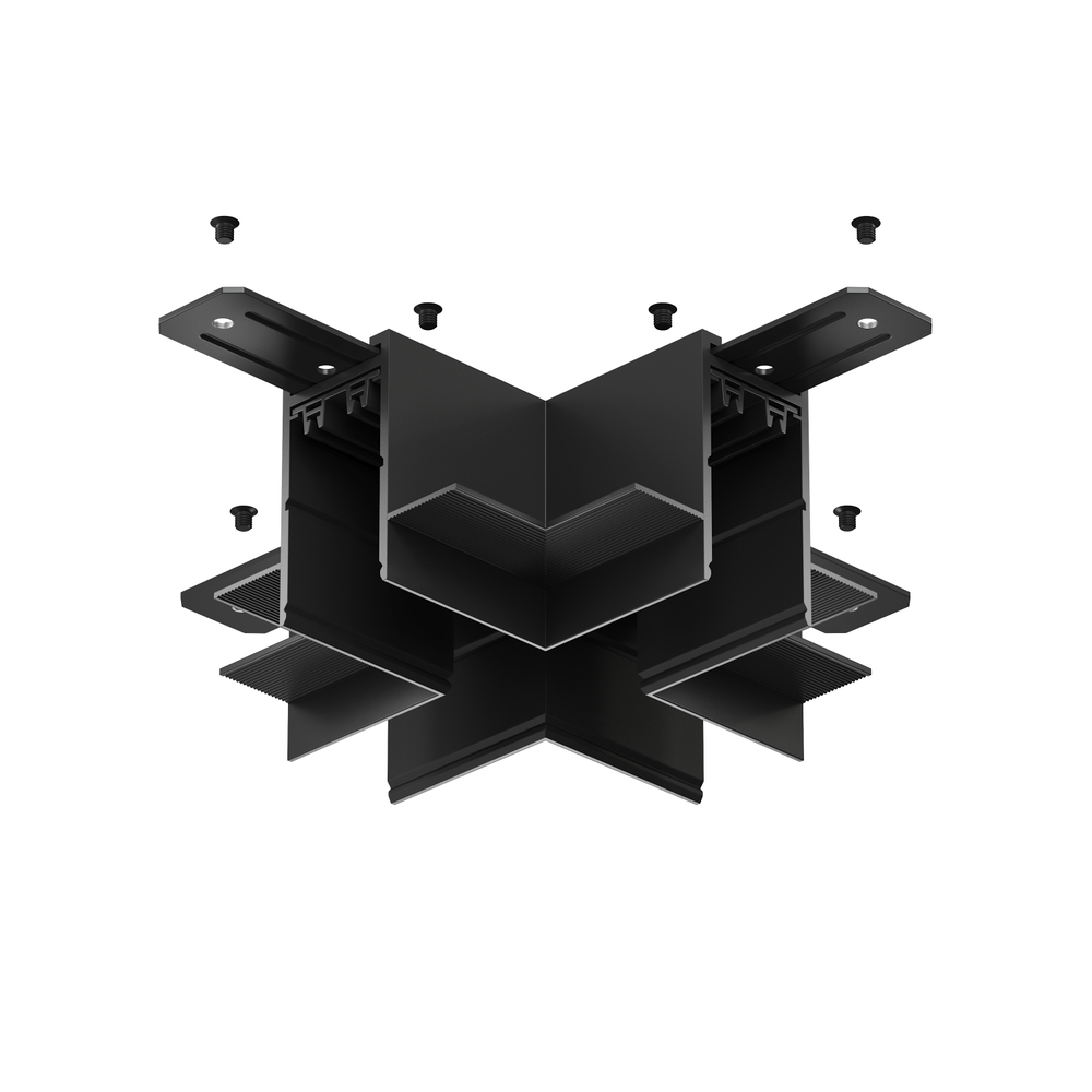 TR2114-BK Коннектор трека SMART для ГКЛ , \&amp;quot;X\&amp;quot; образный, механический , черный