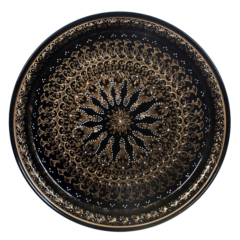 Zhostovo metal tray ornamental A5D200720230139