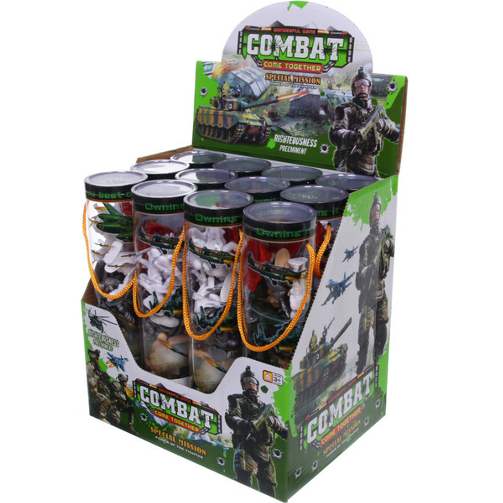 Набор армия «Пли!», 33 предмета, 25*19*26 см, туба, в шоу-боксе