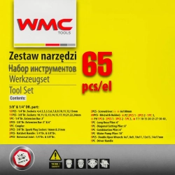 Набор инструментов, 65пр. 1/4''&amp; 3/8'' WMC TOOLS WMC-3065
