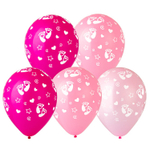 Шар латексный 30см Пяточки Девочка (Розовый)