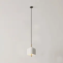 Подвесной светильник Oket латунный/белый