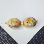 Океаническая яшма, риолит, крупная галтовка, ~15 мм, подобранный набор, цена за пару на фото