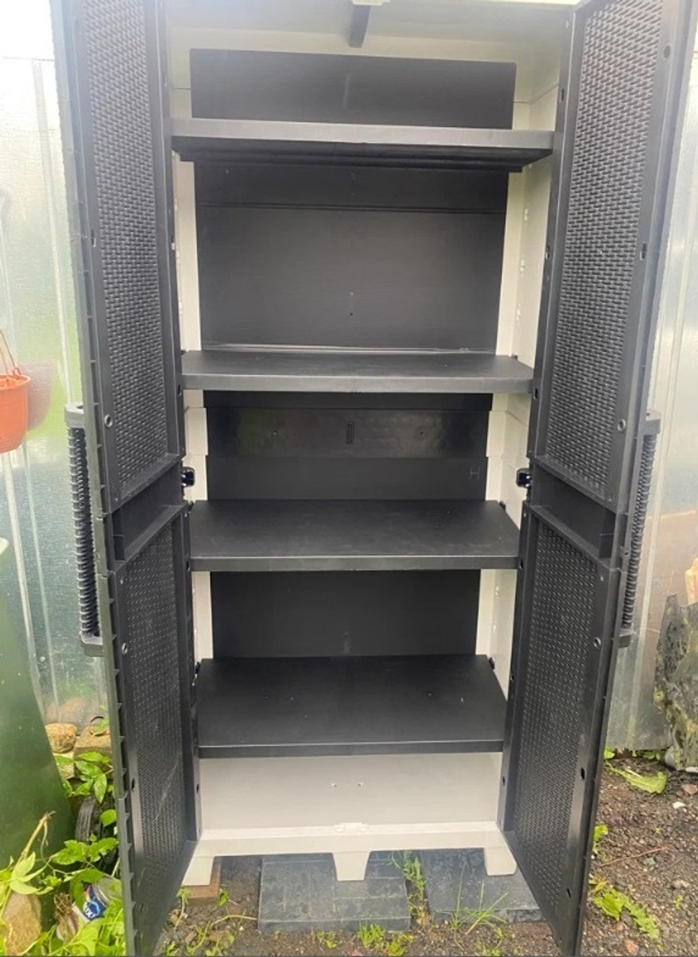 Уличный пластиковый шкаф Toomax Santorini XL Shelves