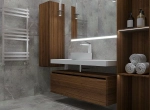 Тумба с раковиной Armadi Art Flat 80 темный дуб