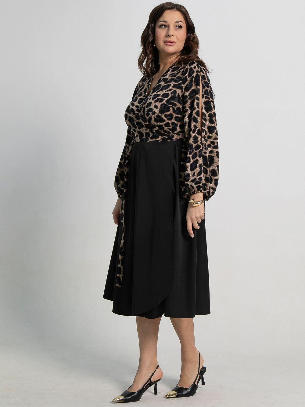 Платье Клеопатра (черное/лео) П15226-13М LT Collection