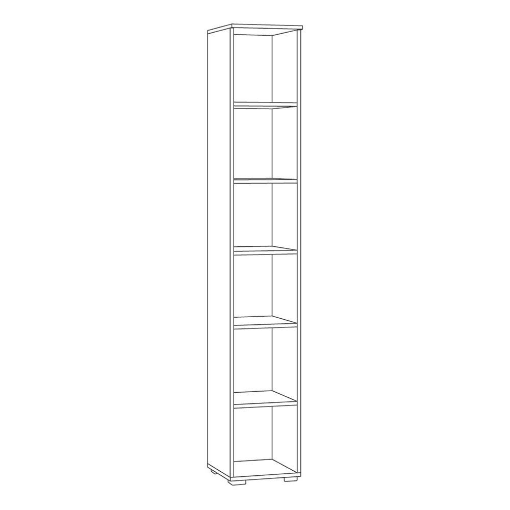 Шкаф-пенал Октава 13.228, Серый графит, Дуб золотой