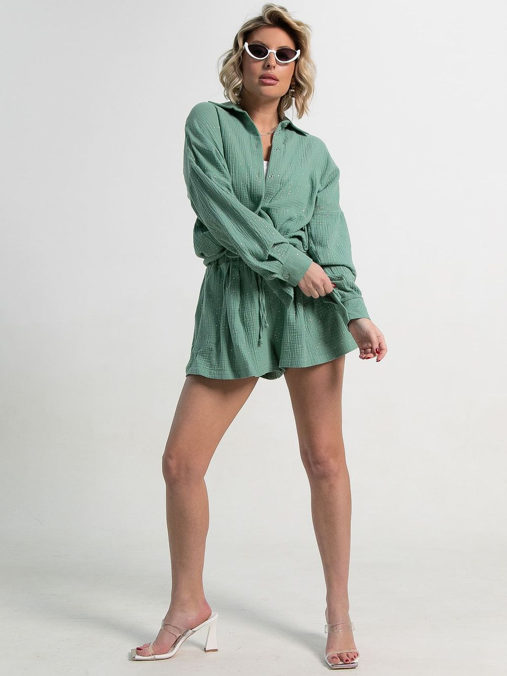 Костюм хлопковый Илария (оливковый) К15343-1М LT Collection