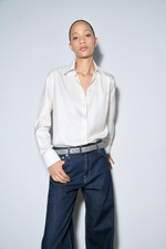 Джинсы wide leg со средней посадкой — zw collection