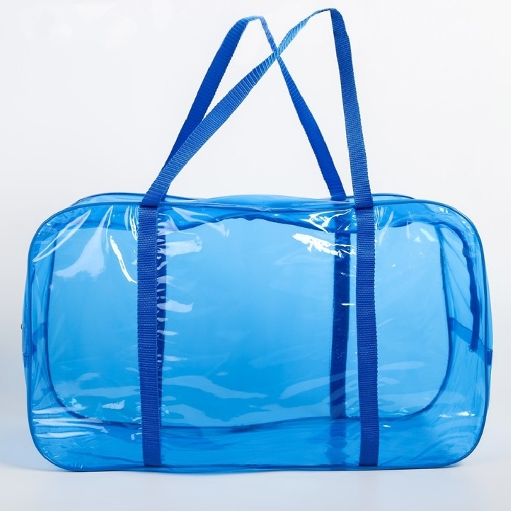 4697524 Сумка в роддом 30х50х25, цветной ПВХ, цвет голубой