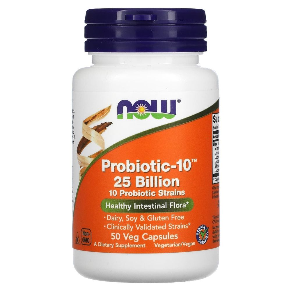 Now Foods Probiotic-10  25 billion 50 veg caps / Пробиотики-10