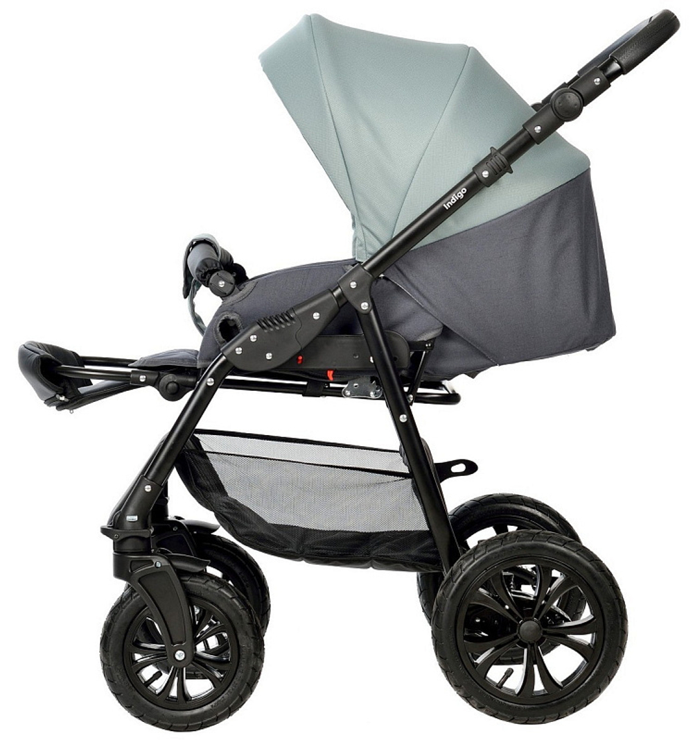 Детская коляска Indigo Charlotte Sity 3 в 1 с автокреслом Avionaut Cosmo Cs 02 т.серый+шалфей