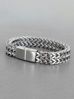 Мужской браслет из стали с магнитной застежкой