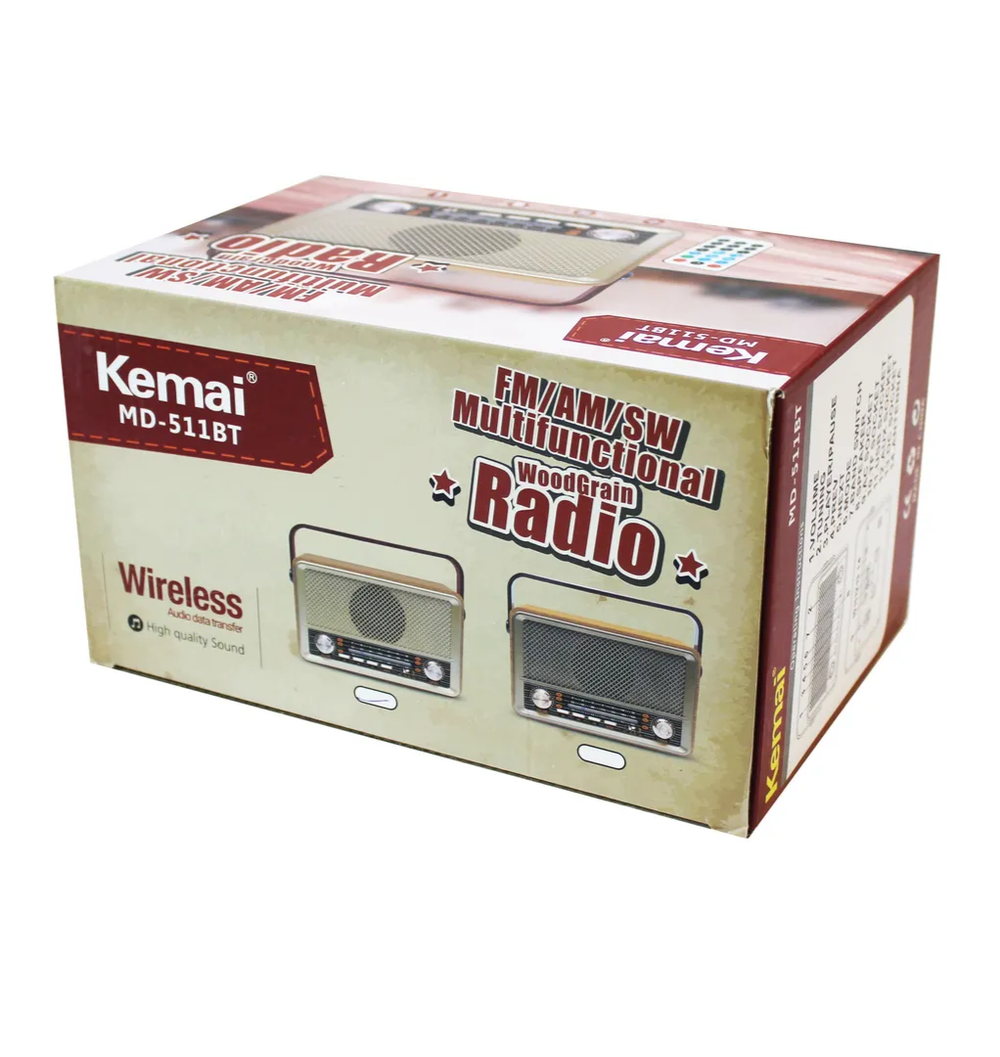 Радиоприемник Kemai MD-511BT +MP3плеер/пульт. Ретро стиль
