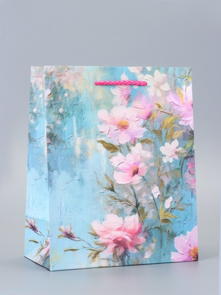 Пакет подарочный ламинированный «Цветочная эстетика» 18×22.3×10 см, 10953719, Китай
