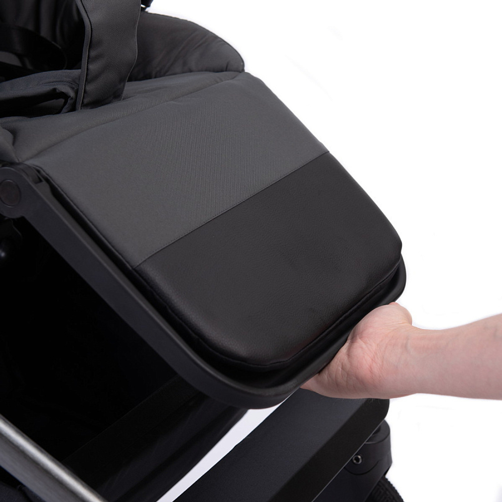 Детская коляска Peppy Monaco 2 в 1 Antrazit (графитовый), рама серая