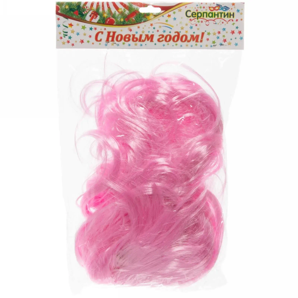 Парик карнавальный «Чаровница» (локоны 60 см), Розовый