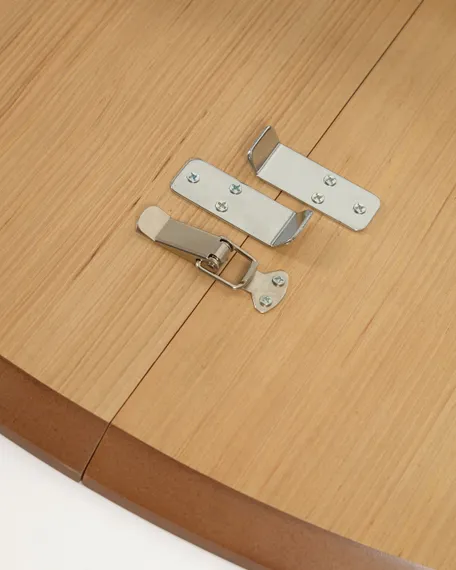 Стол раскладной Oakland Ø120-200x120 см, шпон дуба