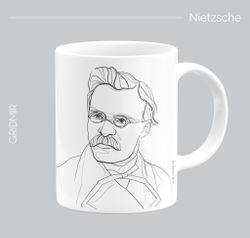 Кружка с принтом минимализм "Ницше"