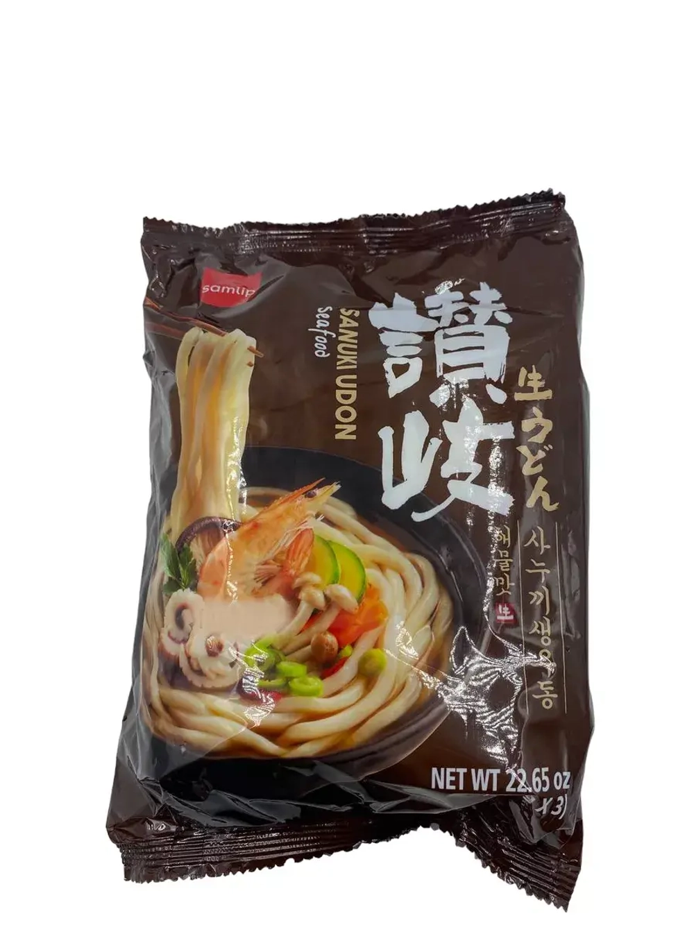 Корейский удон со вкусом морепродуктов ( 3  порции)