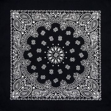 Бандана чёрная белые огурцы (302)