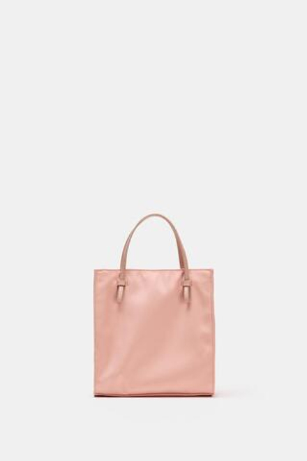 ZARA СУМКА С АТЛАСНЫМ ЭФФЕКТОМ, РОЗОВЫЙ