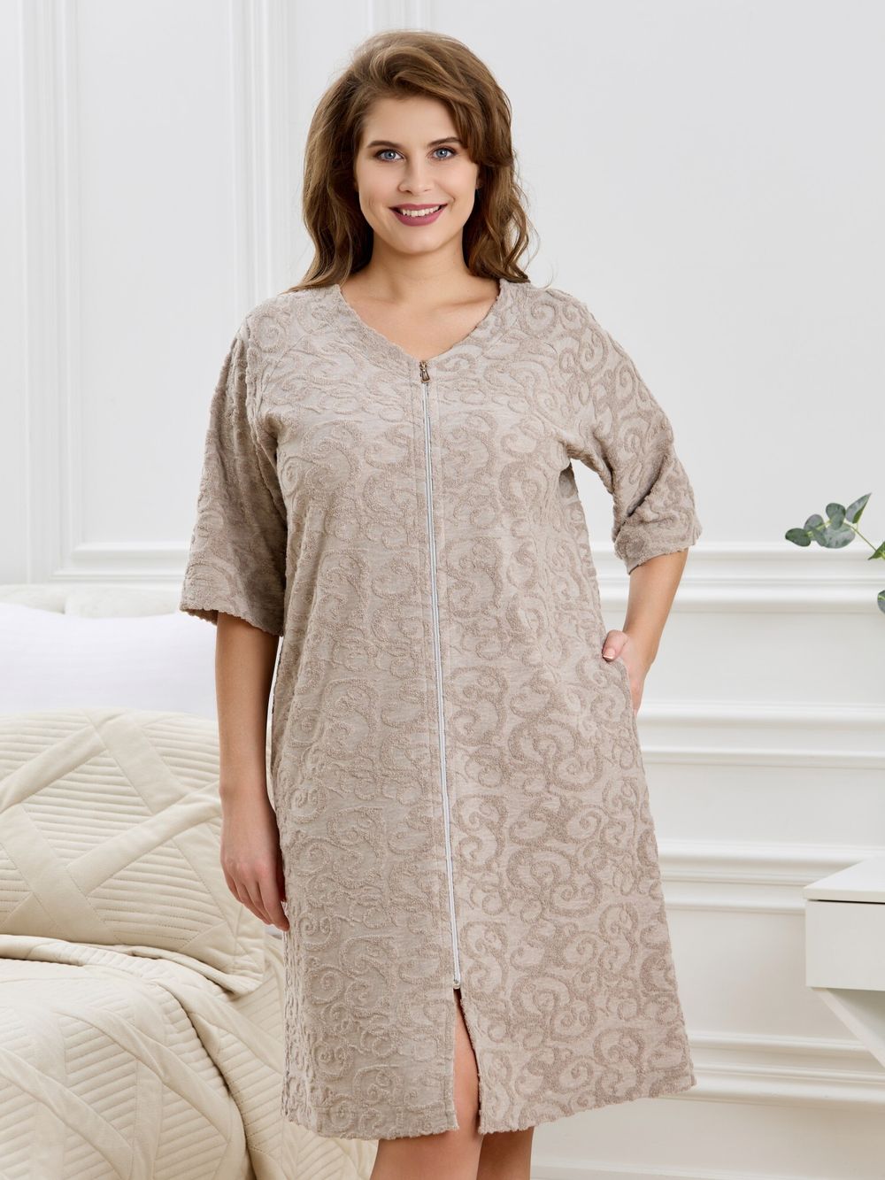 Халат Махрома Виотекс БЕЖЕВЫЙ