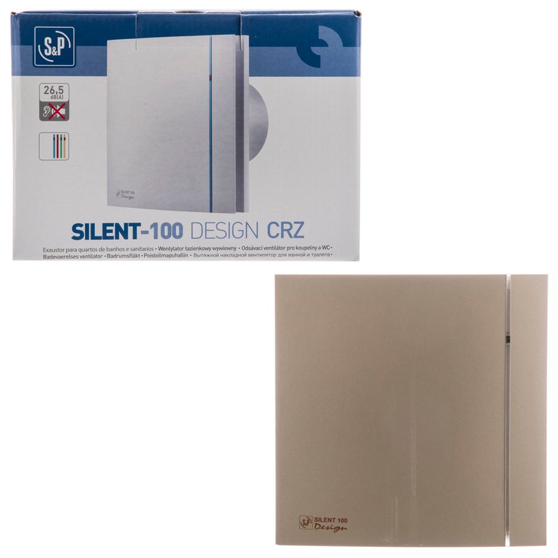 Накладной вентилятор Soler Palau SILENT-100 CRZ CHAMPAGNE DESIGN 4C