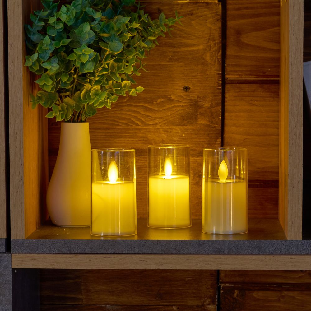 ULD-F064 WW CANDLE SET3 Фигура светодиодная Свеча на батарейках LR44 в-к. в составе набора из 3 штук. 1 светодиод. Теплый белый свет. TM Uniel