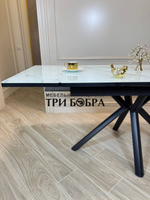 Кухонный раздвижной стол "Элит", итальянский мрамор