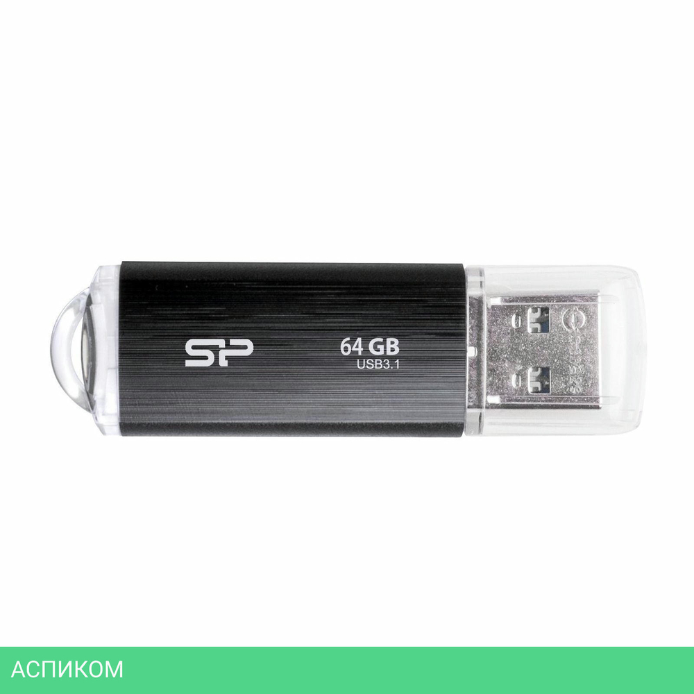 USB Flash-накопитель Silicon-Power Blaze B02 64Gb Black (SP064GBUF3B02V1K)