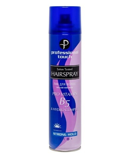 Professional Touch лак для волос Pro vitamin B5 & Hydro Complex сильная фиксация 265мл *12 *2268*