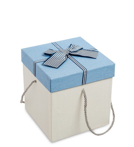 WG-10/2-A Коробка подарочная «Куб» цв.бел./голуб