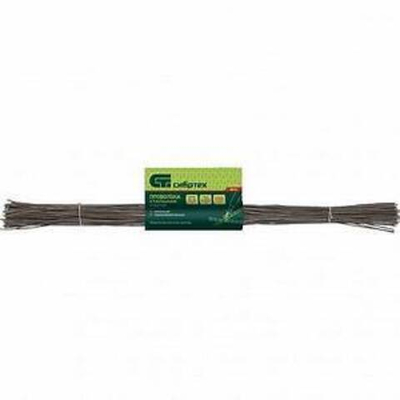 Проволока стальная в прутках 400мм/100шт, вязальная, термообработанная 1,2 мм // Сибртех 84915