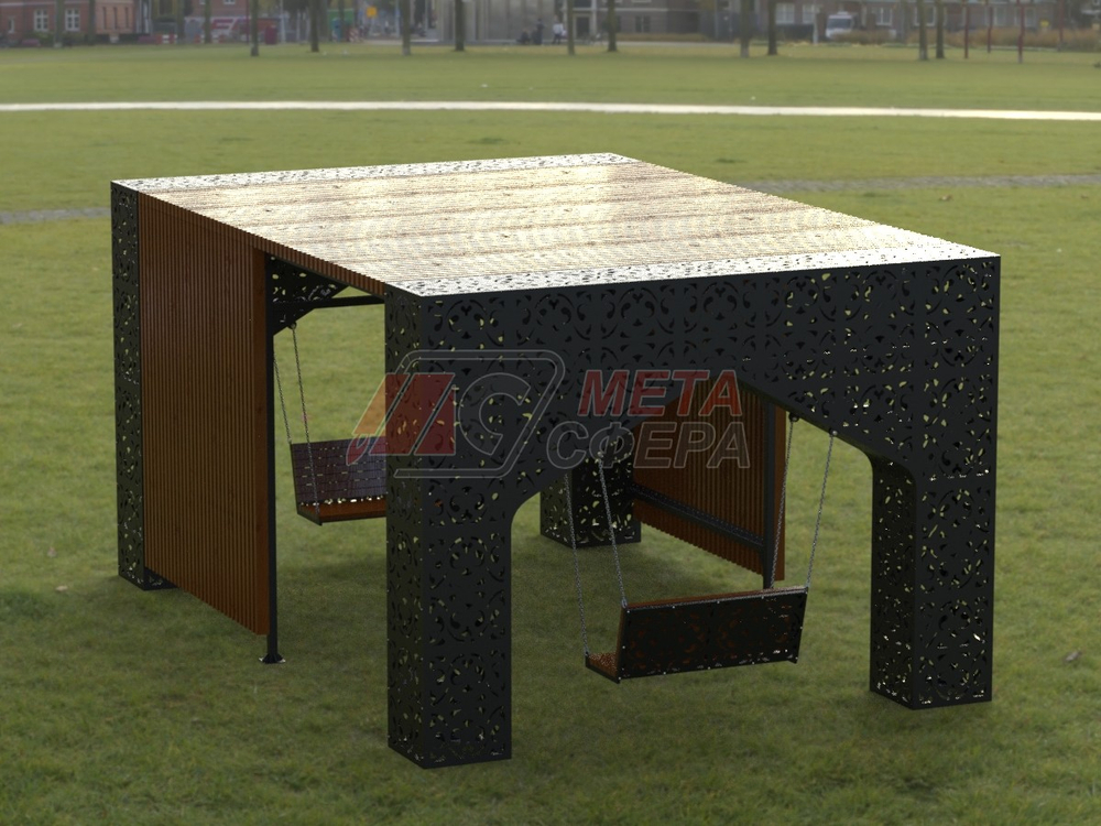 Пергола Шахерезада с резной скамейкой