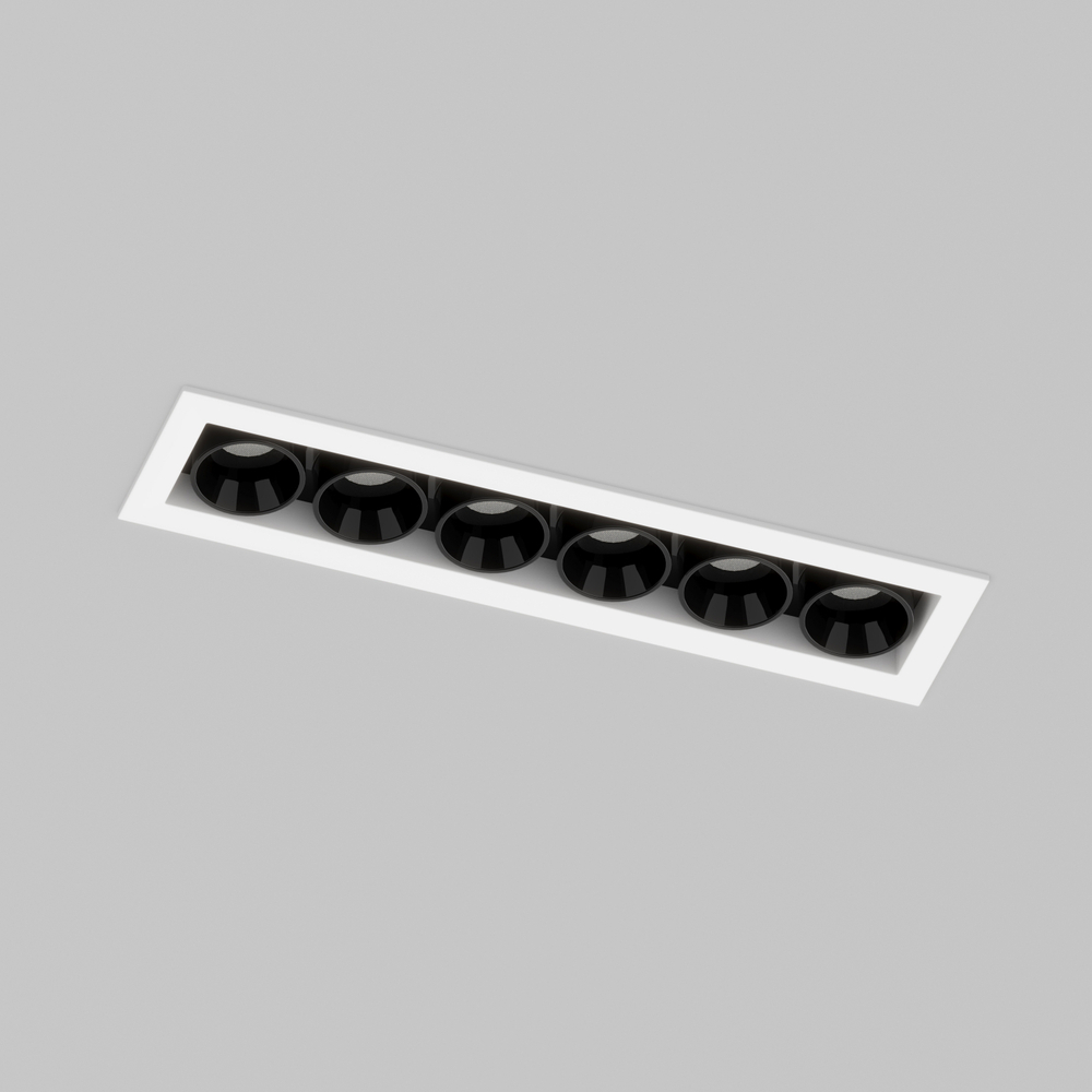 DK2514-WB Встраиваемый светильник SPACE со светодиодом L126mm 220V 10W 38° 4000К IP20 белый/черный алюминий
