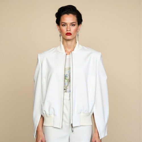 Бомбер из хлопка и шёлка Max Mara