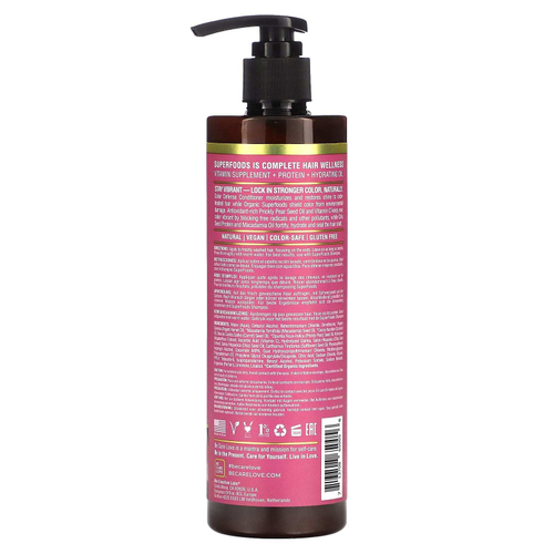 Be Care Love, Superfoods, натуральный уход за волосами, кондиционер для защиты цвета волос, семена опунции, 355 мл (12 жидк. унц.)