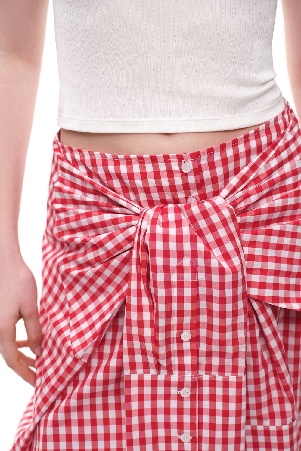 Юбка в клетку (Kiss and Riot), красная