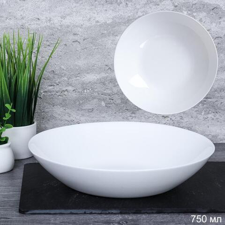 Тарелка 750 мл глубокая суповая белая / LMLTP80 (white) /уп 6/48/