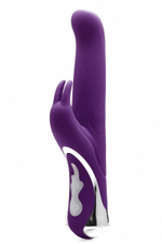 Фиолетовый перезаряжаемый вибратор Rechargeable Rabbit Purple - 23,5 см. (Цвет: фиолетовый)