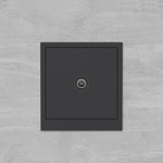 Розетка TV проходная, KANT, черный уголь