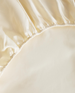 Zara Home - (1000 нитей) атласная простыня брюки , высота 30 см, кремовый, 160х200х30 см