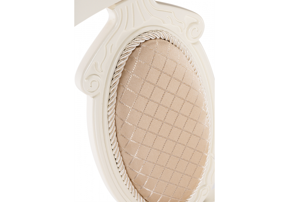 Стул деревянный Woodville Лино молочный, ромб 02, ножки белые