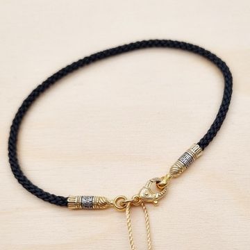 500141 Браслет текстильный. Иисусова молитва, Замок - рыбка. 2 мм