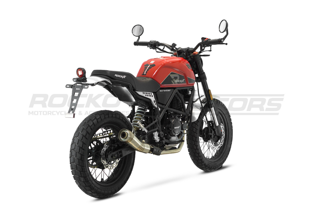 Мотоцикл дорожный ROCKOT SCRAMBLER (красный глянцевый)