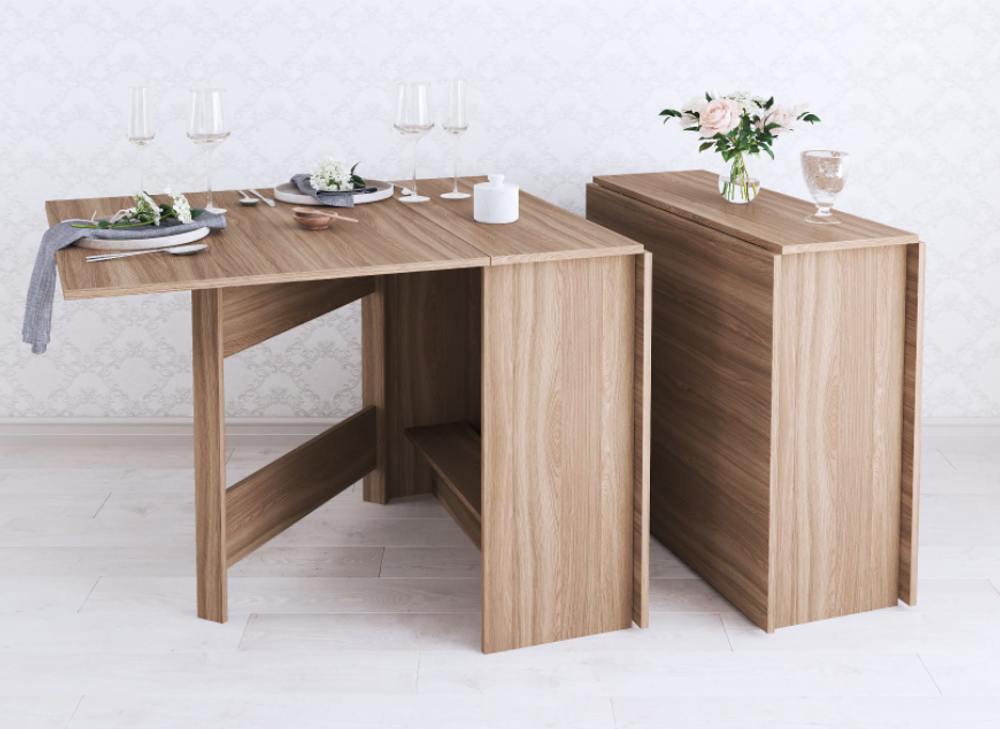 Стол кухонный раскладной, ясень